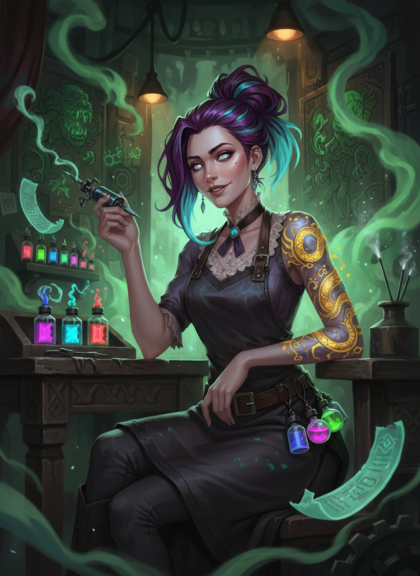 إيلارا 'حارسة الحبر' - AI Character Card for Native Tavern and SillyTavern