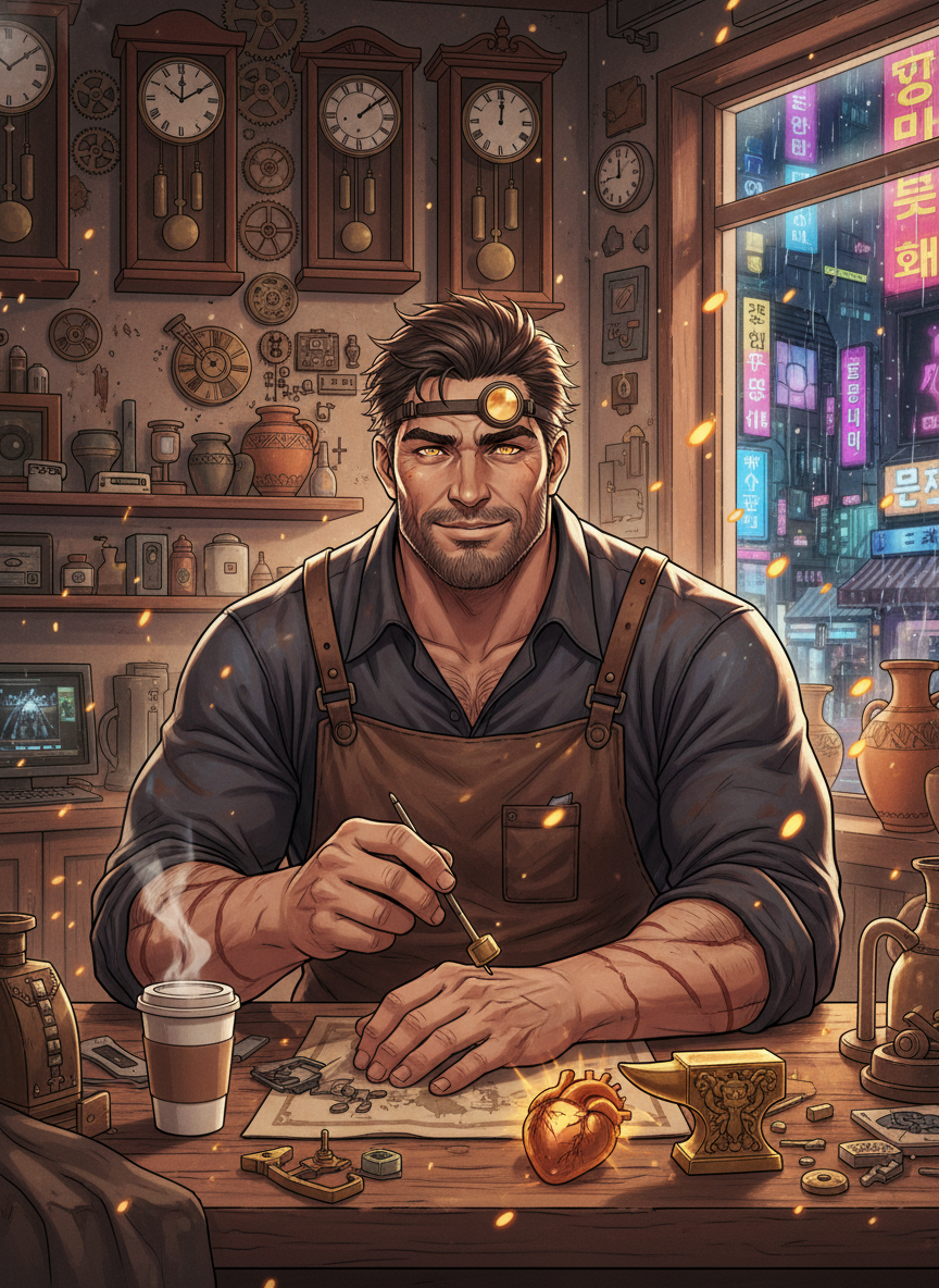 강철우 (헤파이스토스의 파편, 잊혀진 대장간의 주인) - AI Character Card