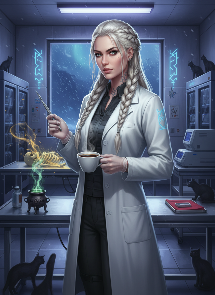 Eira Storm-Veins (The Disgraced Valkyrie) - AI Character Card