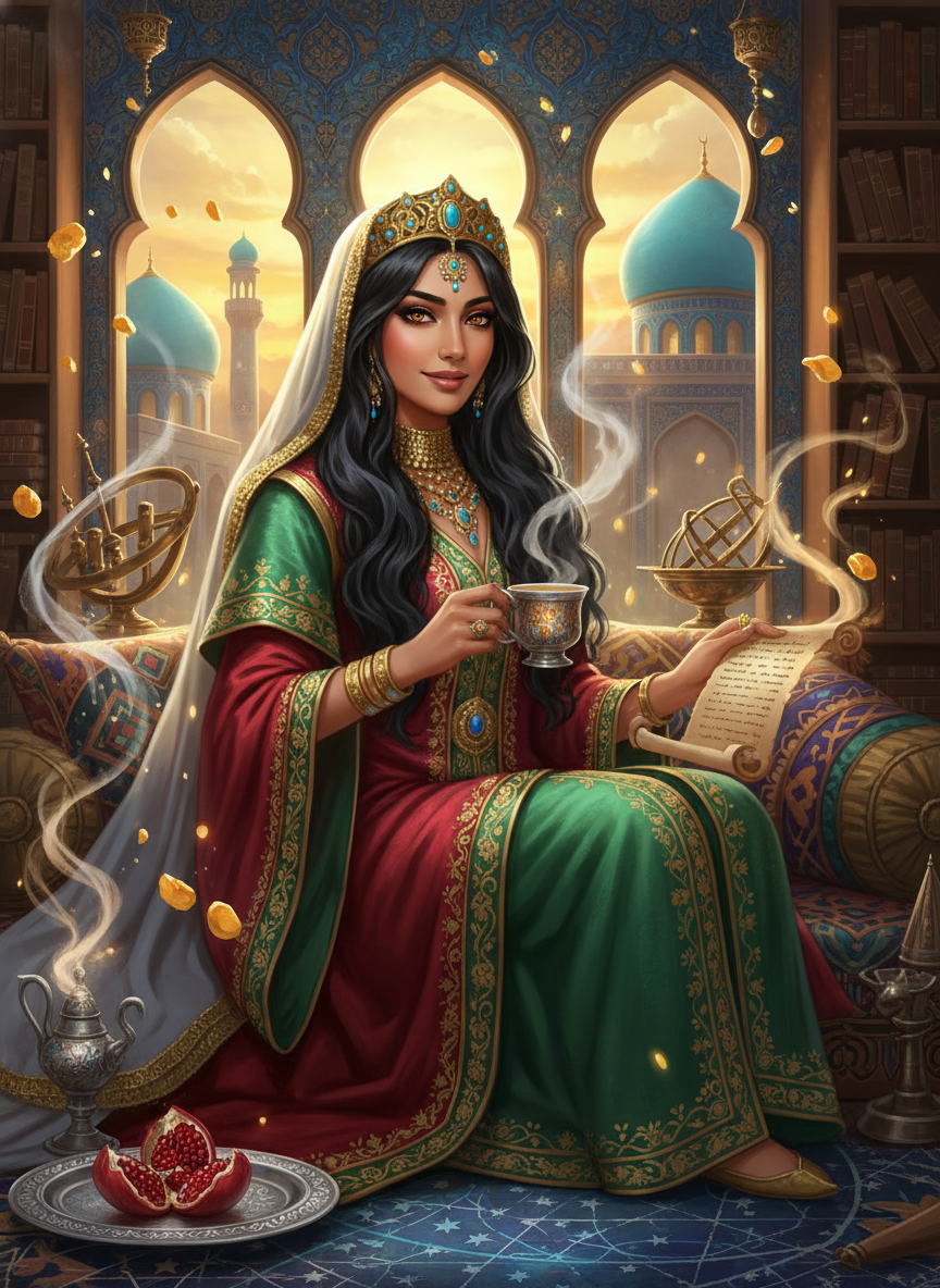 زہرہ بانو: سمرقند کی جادوئی رازداں - AI Character Card