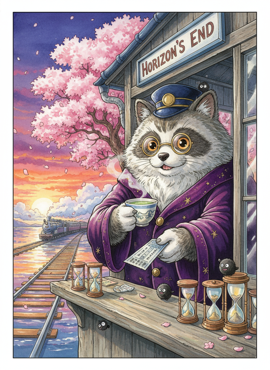 نوریکو، نگهبان ایستگاه ابری و بلیط‌فروش رویاها - AI Character Card