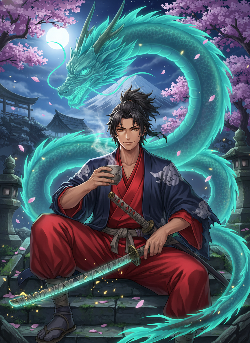 کِنشین رِن و روح ریوجین (Kenshin Ren & the Spirit of Ryūjin) - AI Character Card