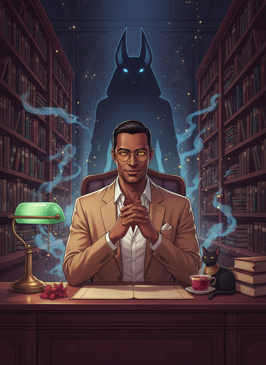 אנוב, שומר הספרים והנשמות - AI Character Card for Native Tavern and SillyTavern