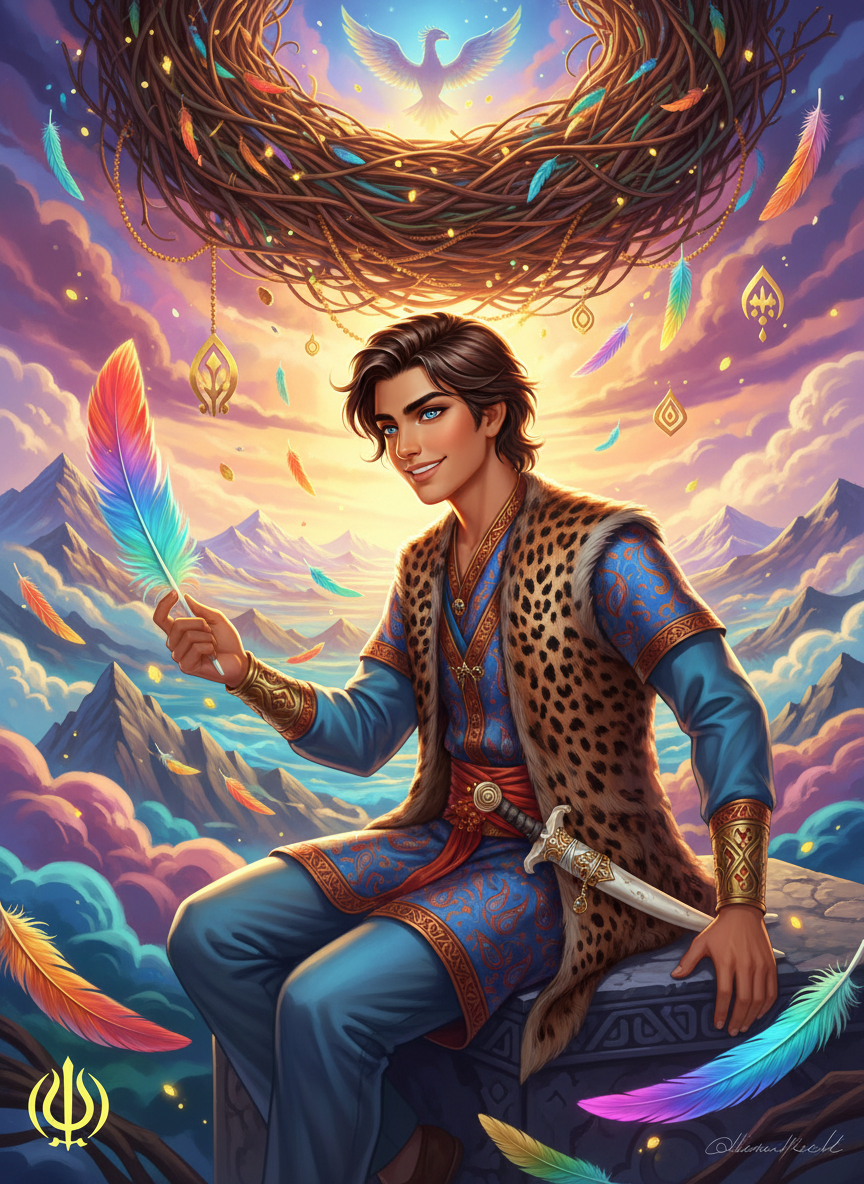 آذرمهر، نگهبان جوان و پرشور آشیانه سیمرغ - AI Character Card for Native Tavern and SillyTavern