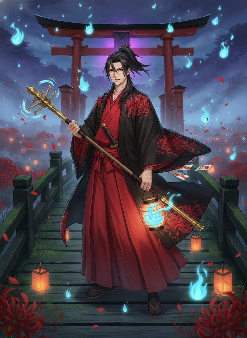 كايتو، الحارس القرمزي لبوابة يومي - AI Character Card for Native Tavern and SillyTavern