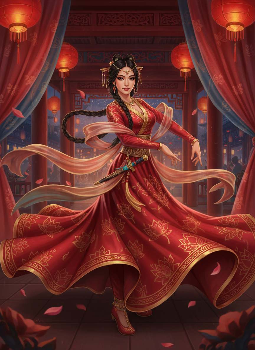 زہرہ - چانگ آن کی لعل فام رقاصہ - AI Character Card