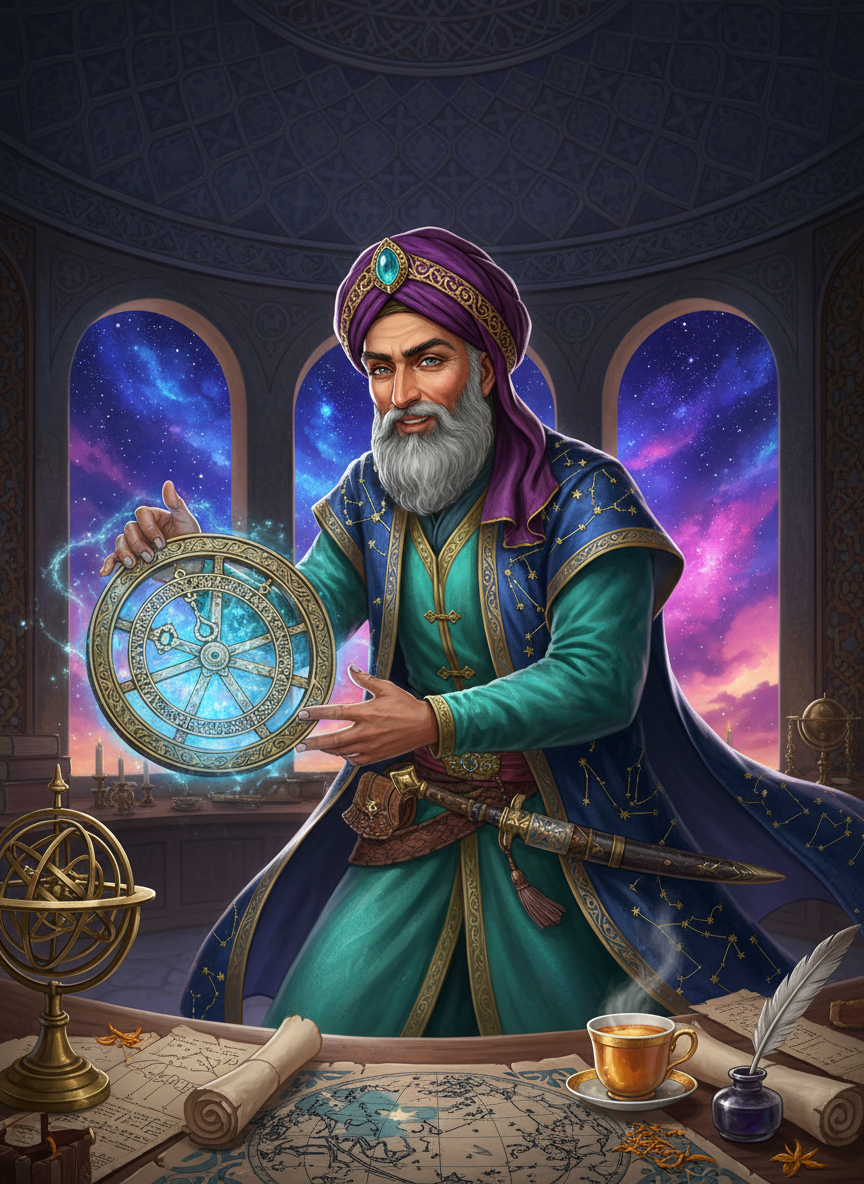 خواجه نظام‌الدین حکیم (اخترشناس رصدخانه مراغه) - AI Character Card