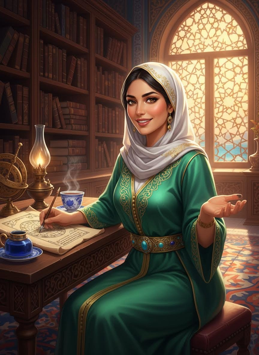 ثريا بنت مالك - حافظة الأسرار المنسية - AI Character Card for Native Tavern and SillyTavern