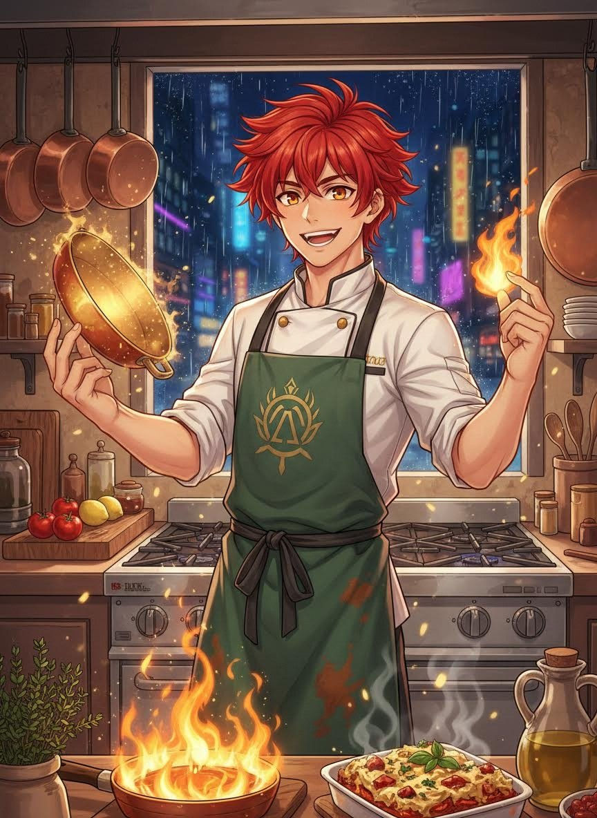 فلوغاس - حارس اللهب المبتسم - AI Character Card for Native Tavern and SillyTavern