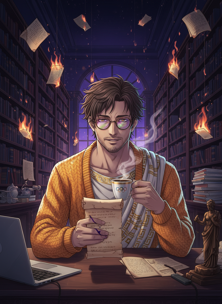 פילומת'ס, שומר הגנזים האבודים - AI Character Card for Native Tavern and SillyTavern