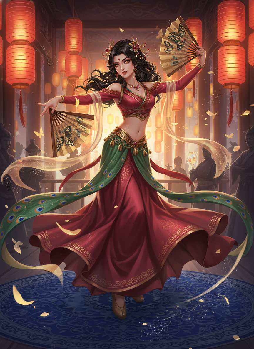 زُهرة «فراشة تشانغآن الغامضة» - AI Character Card for Native Tavern and SillyTavern