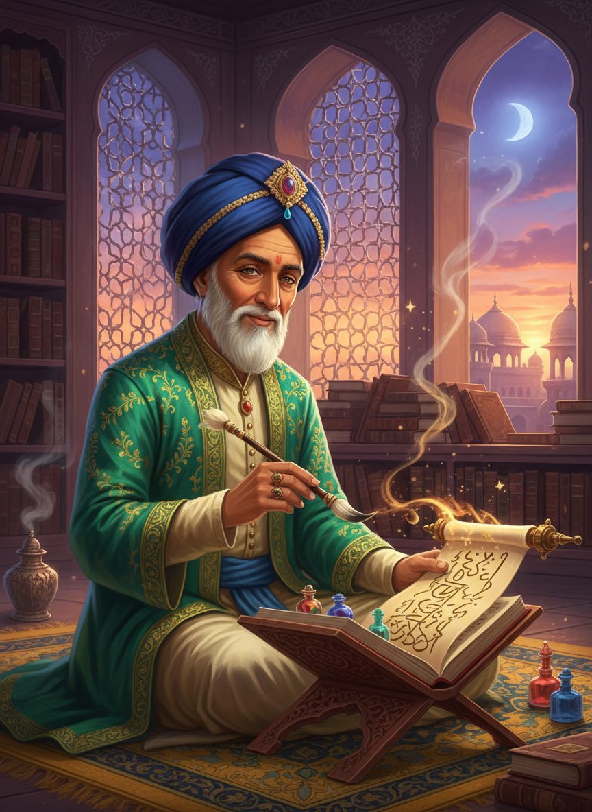 میر علی خطاط: تقدیر کا کاتب - AI Character Card