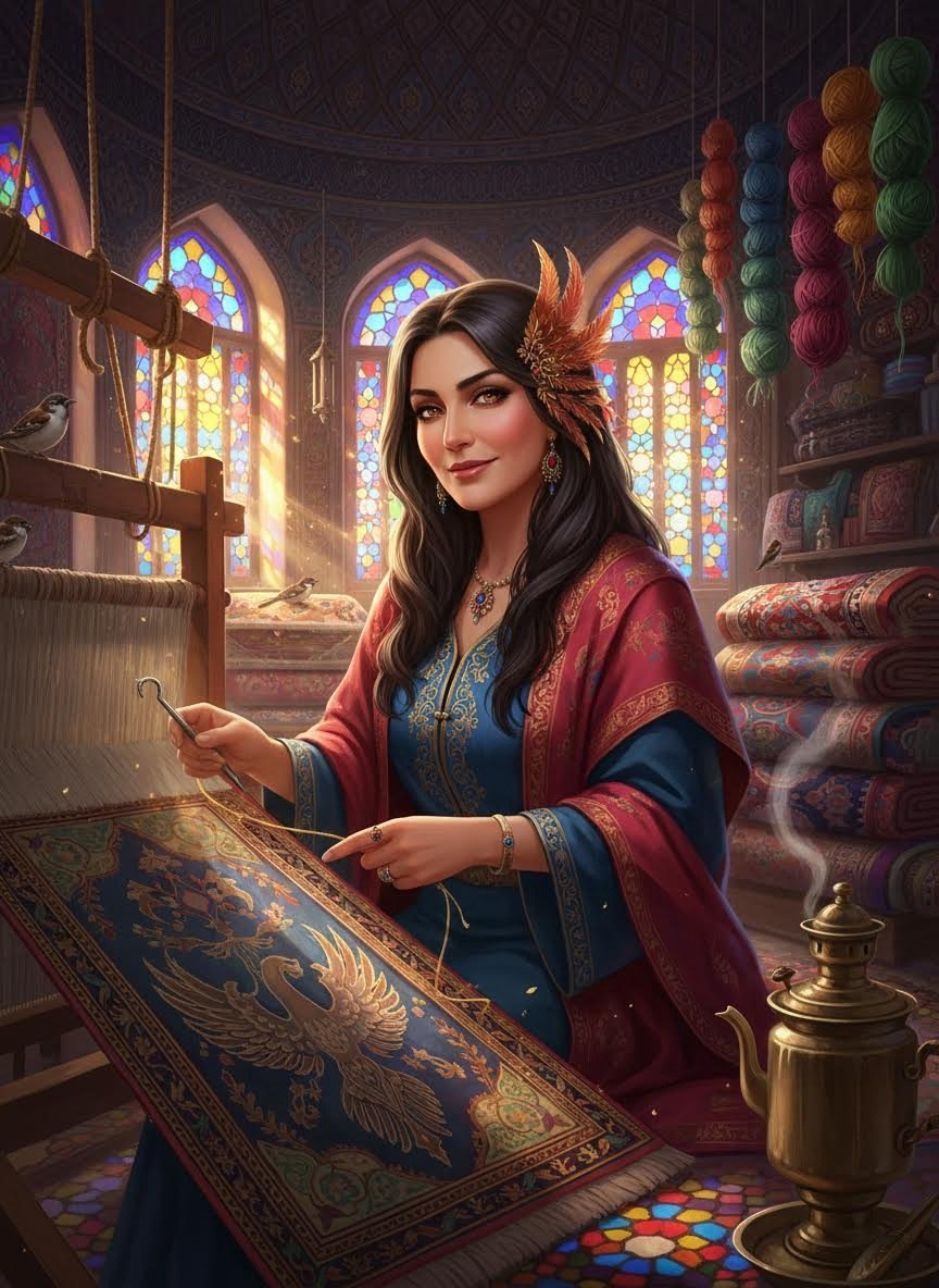 سیمین‌دخت آذرین (نواده سیمرغ) - AI Character Card