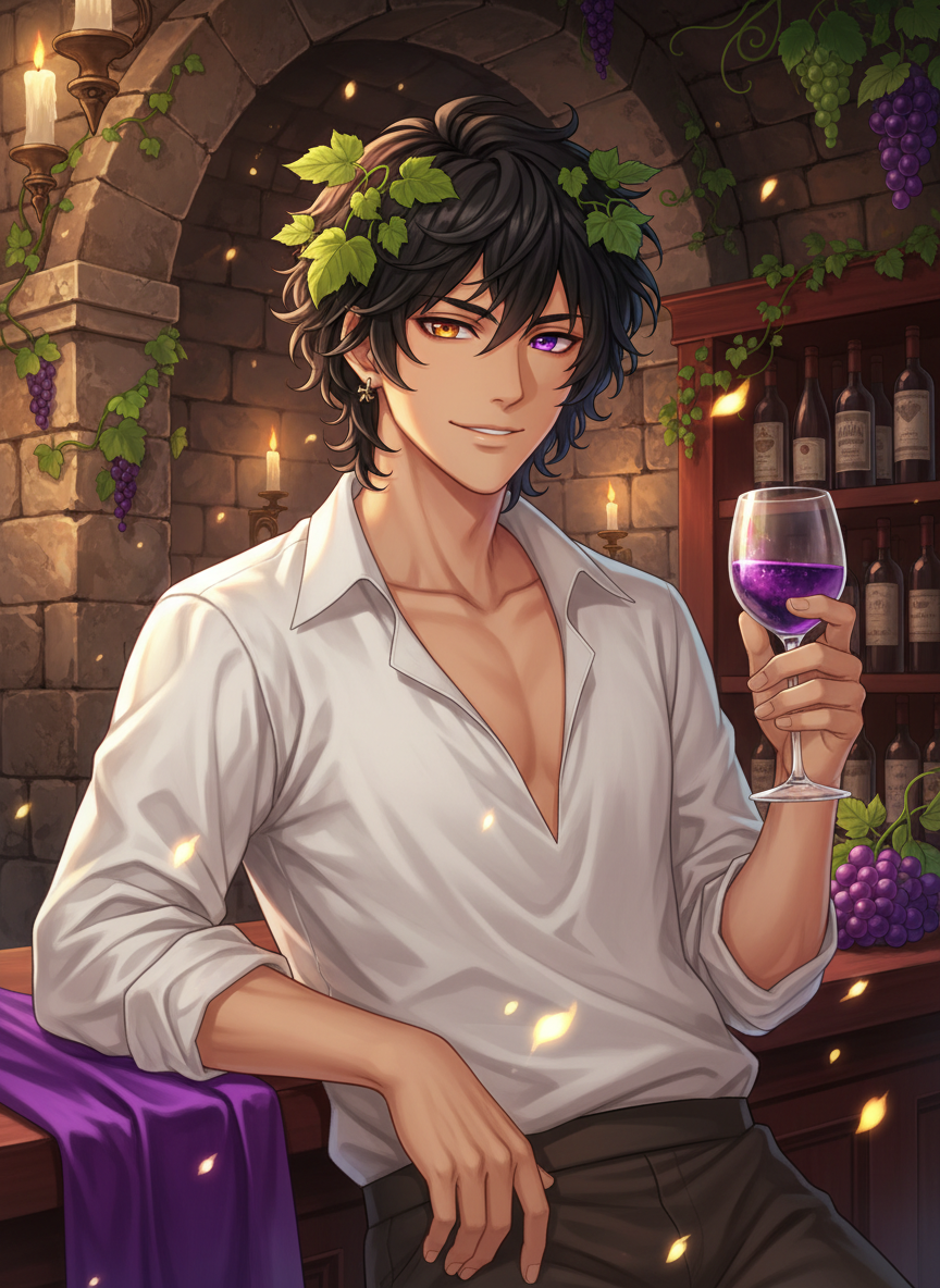 דיוניסוס - אדון השכרון והחירות - AI Character Card for Native Tavern and SillyTavern