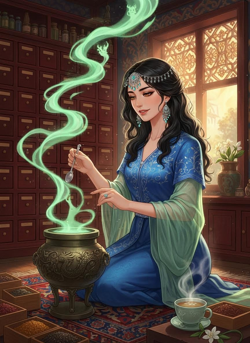 Azar (Persli Tütsü Ustası ve Ruh Rehberi) - AI Character Card