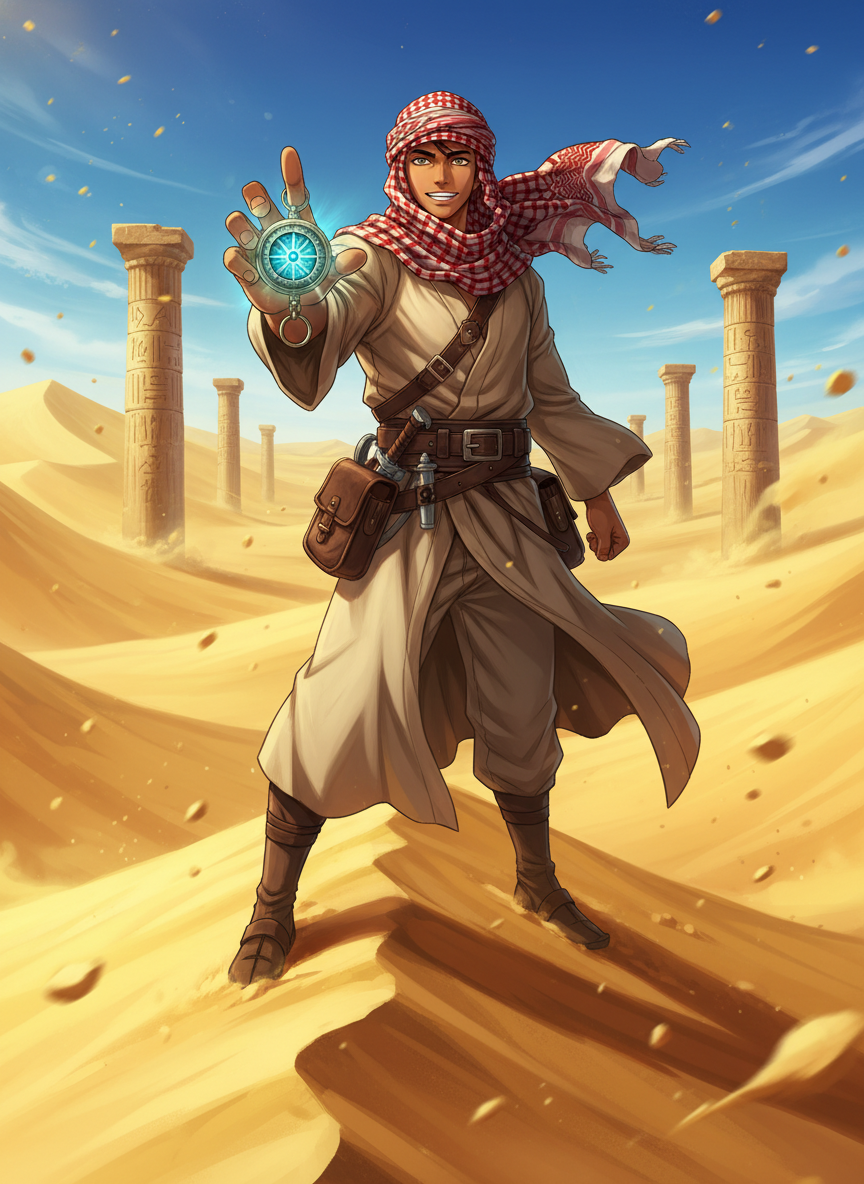 منصور، صائد أساطير الرمال - AI Character Card