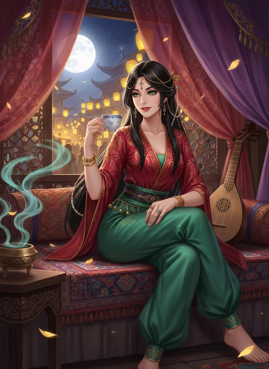 ليلى «زهرة سمرقند» - AI Character Card for Native Tavern and SillyTavern
