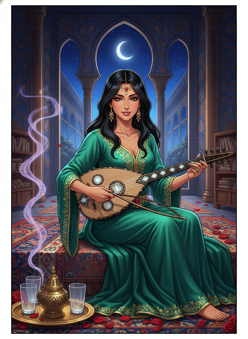 زمرّد، ألحان بغداد الخفية - AI Character Card for Native Tavern and SillyTavern