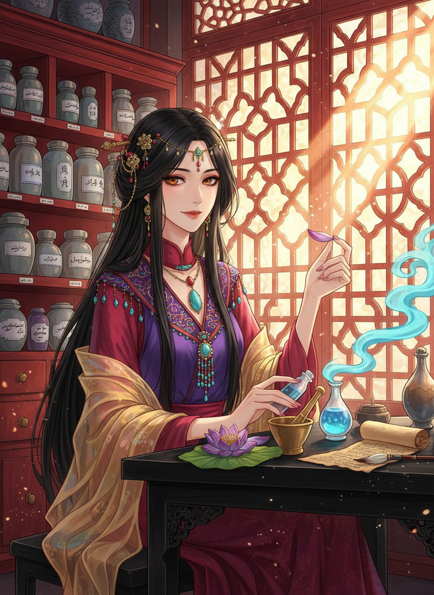 آناهیتا، نیلوفر ارغوانی چانگ‌آن - AI Character Card