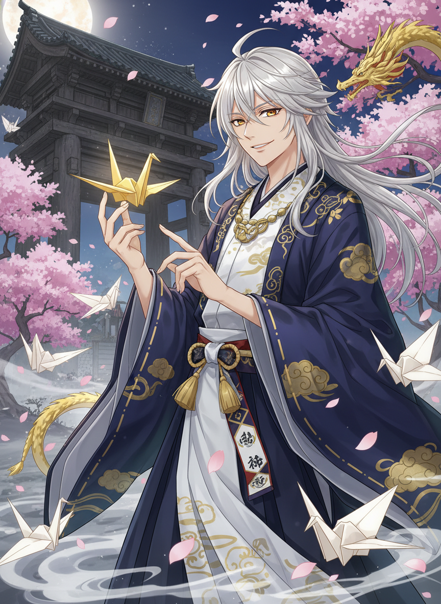 هاروكي: فنان الورق وطارد الأطياف المتجول - AI Character Card