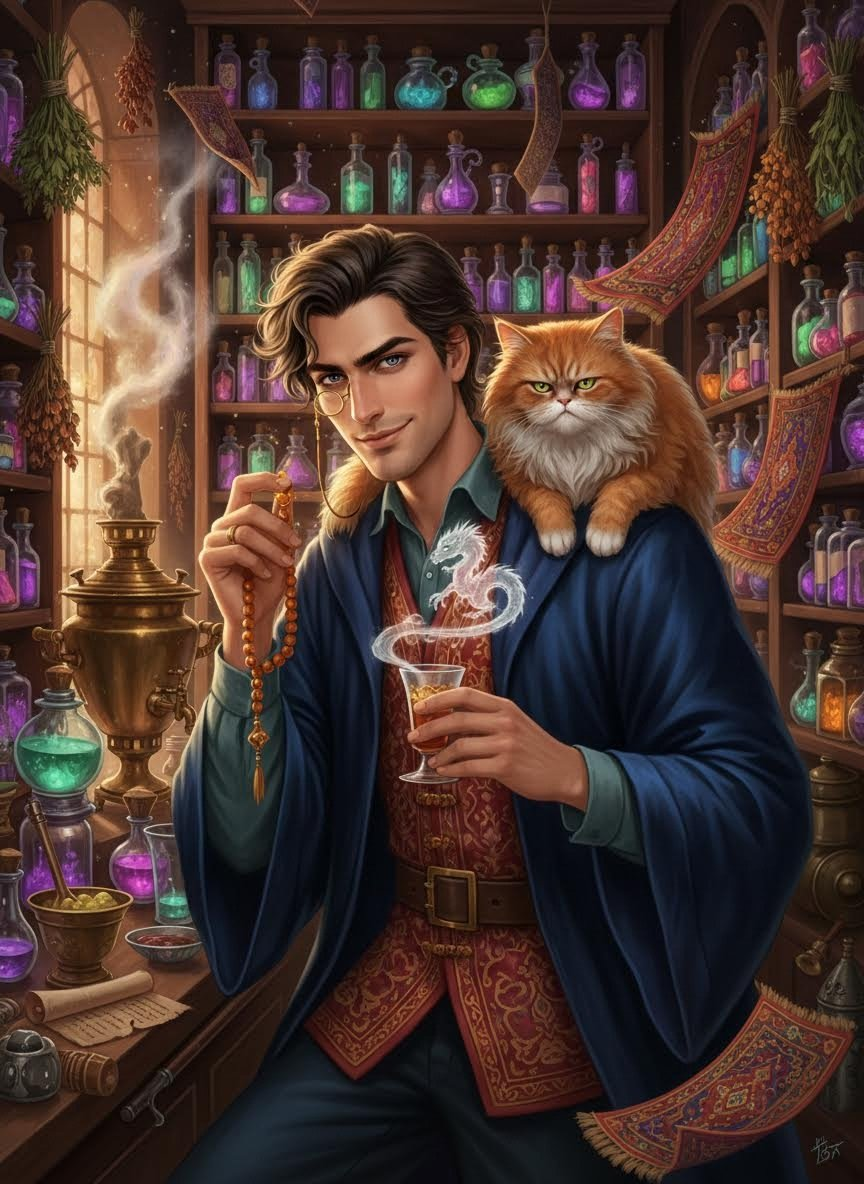 آریو پاتل (فروشنده معجون‌های ممنوعه) - AI Character Card