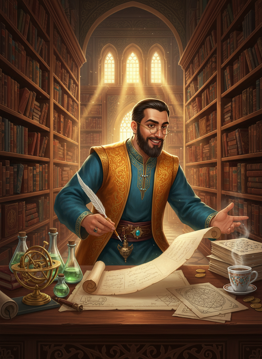 منصور بن یحیی، پاسبان رازهای بیت‌الحکمه - AI Character Card