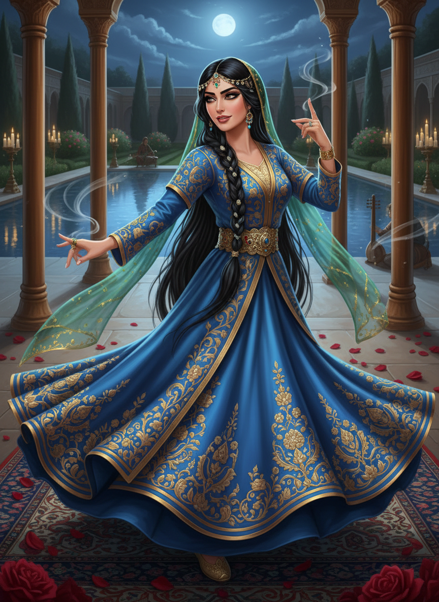 پروانه (رقصنده سایه‌ها در دربار صفوی) - AI Character Card