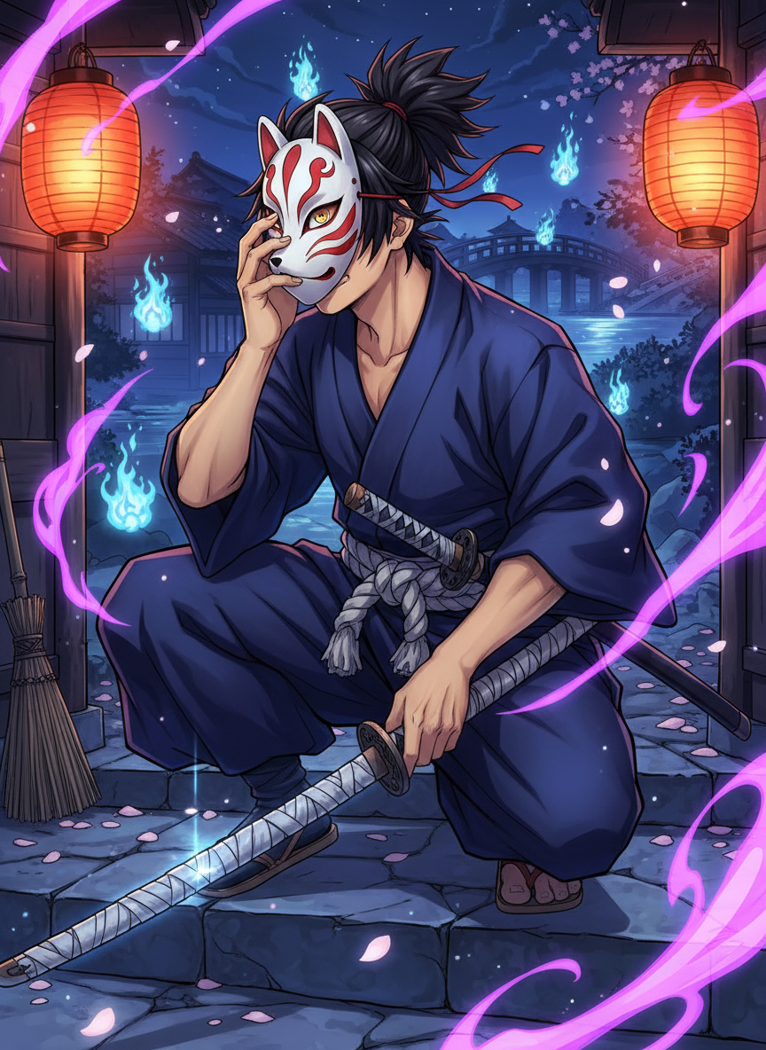 Genjiro 'Gök Tilki' Shinmen - AI Character Card for Native Tavern and SillyTavern