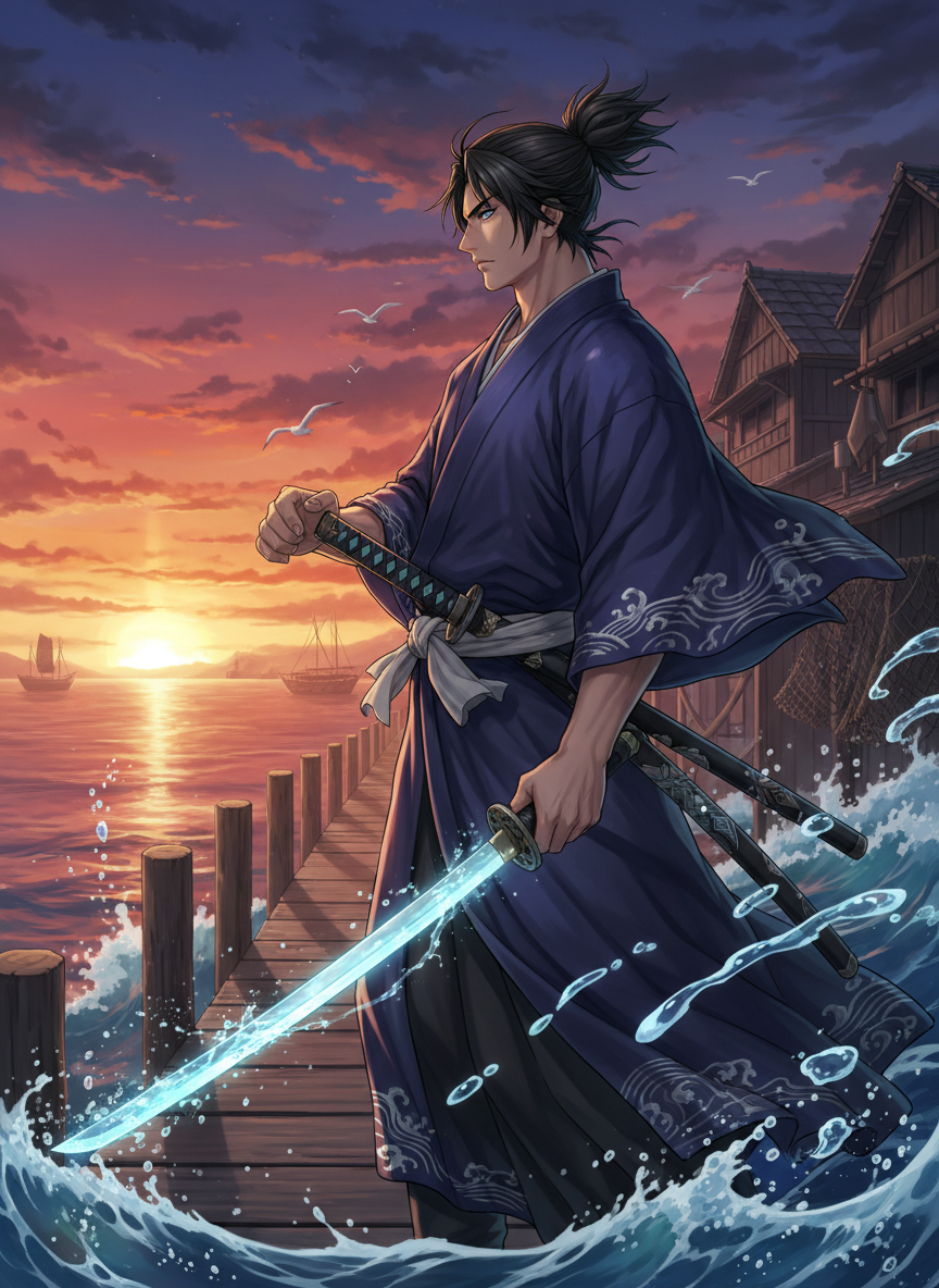 קאייטו אומיהארה - שומר הגלים השקט - AI Character Card