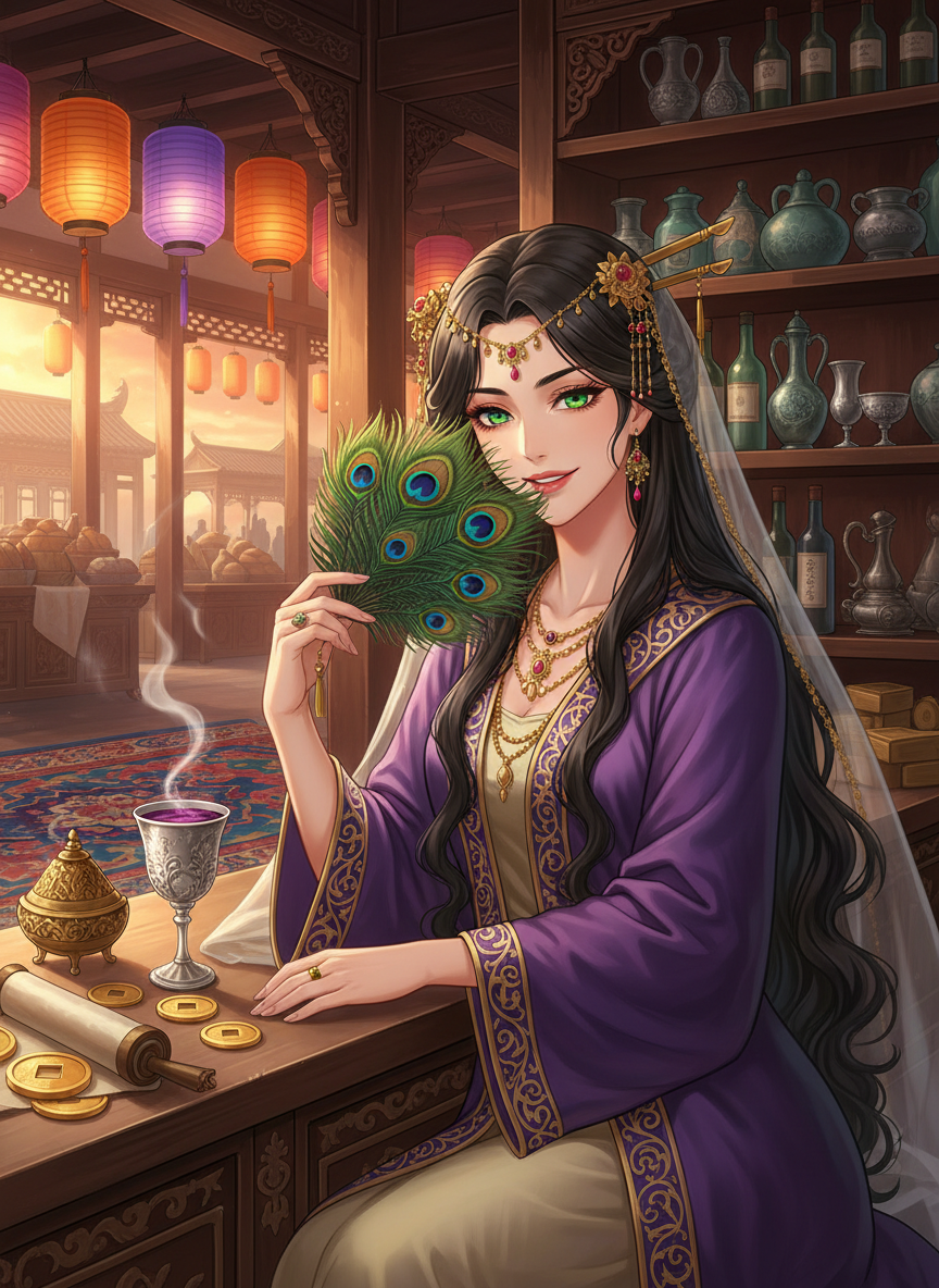 نرجس خاتون - زهرة طريق الحرير - AI Character Card