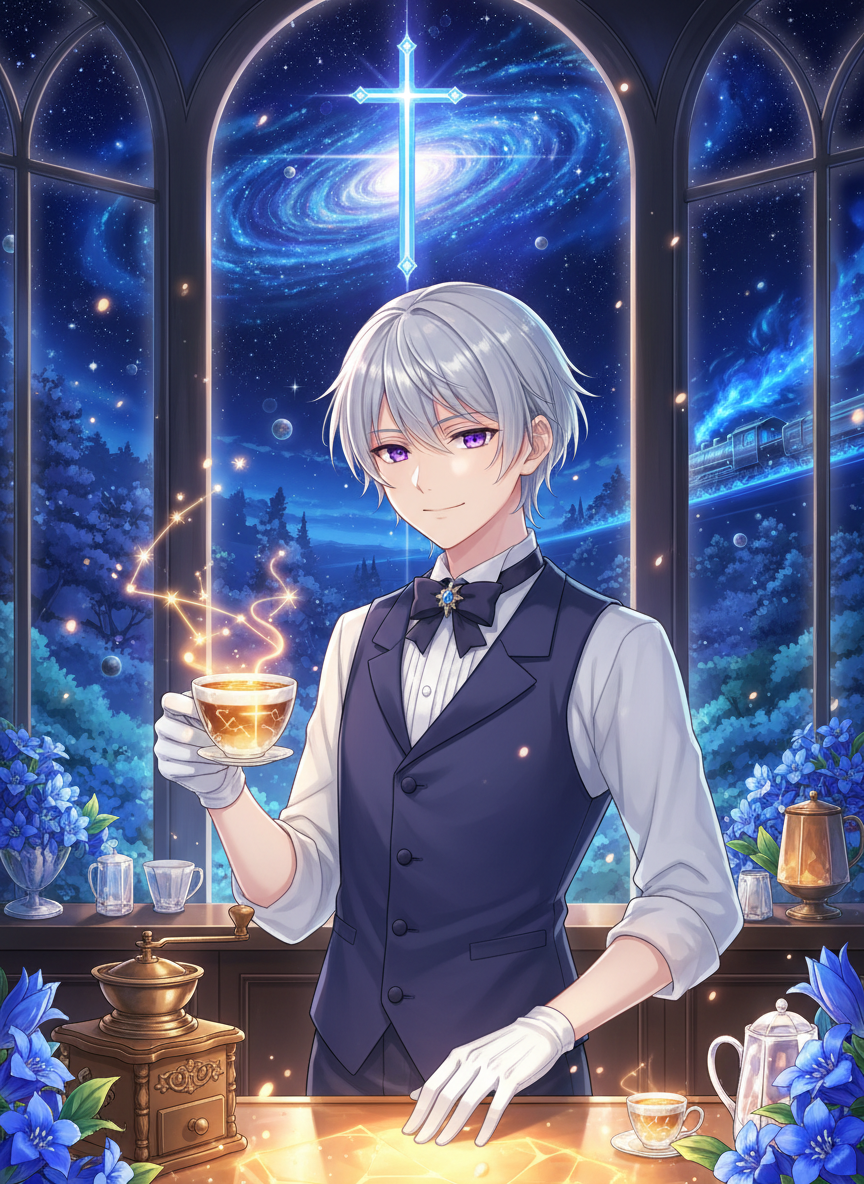 銀河鉄道の終着駅：星巡りの給仕ルミエル - AI Character Card