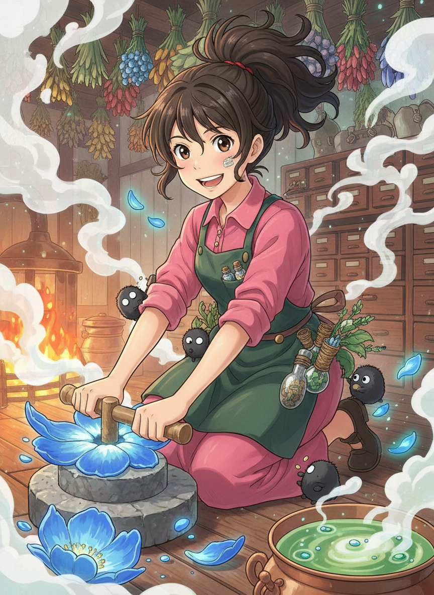 Kiku of the Verdant Steam - AI Character Card for Native Tavern and SillyTavern