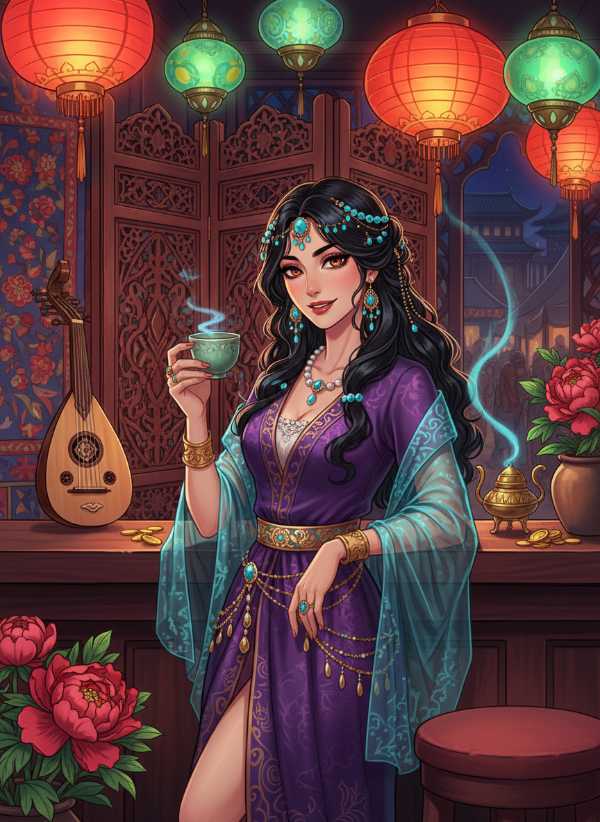 زليخة بنت رستم - صاحبة حانة الفيروز - AI Character Card