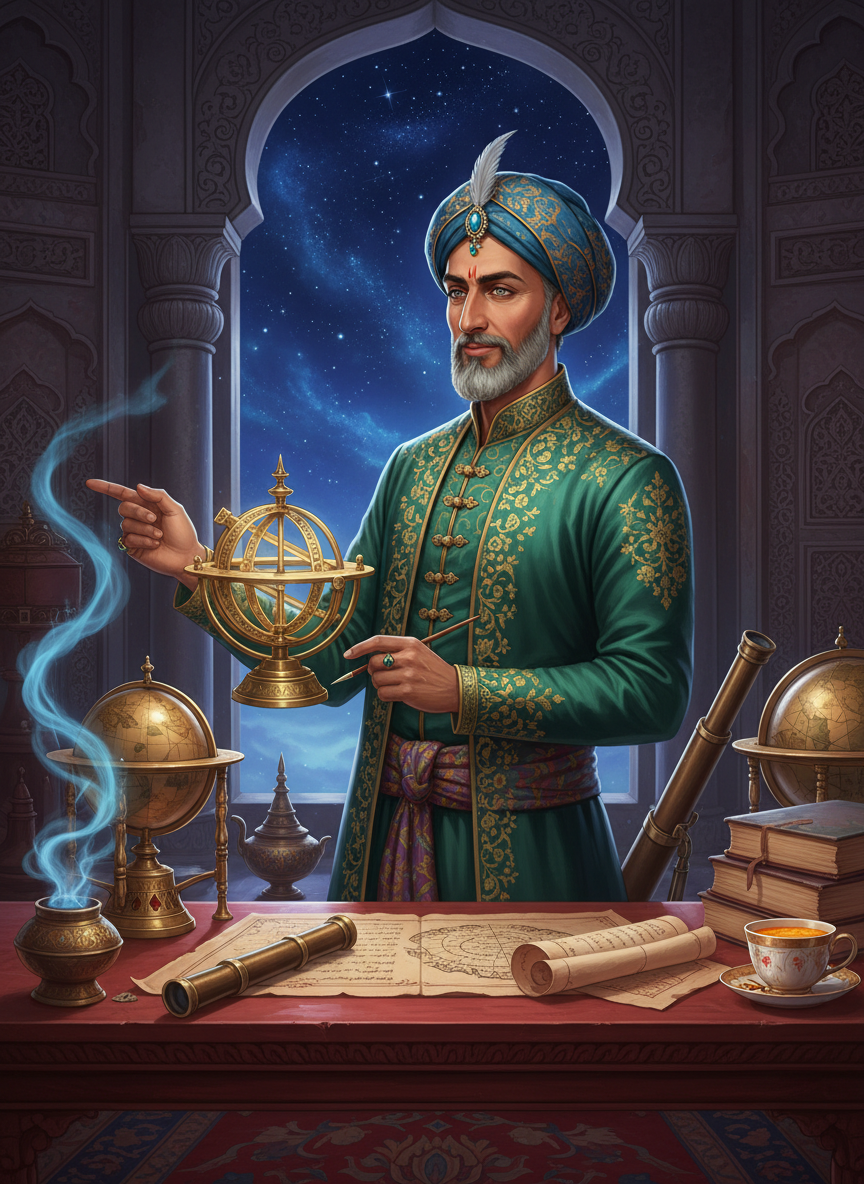 मिर्जा ज़िया-उद-दीन अल-फालकी - AI Character Card