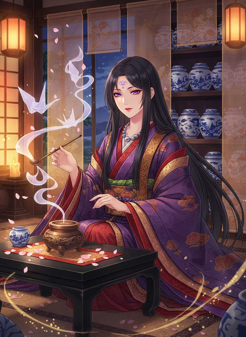 سايوري، سيدة البخور والظلال في هيان - AI Character Card