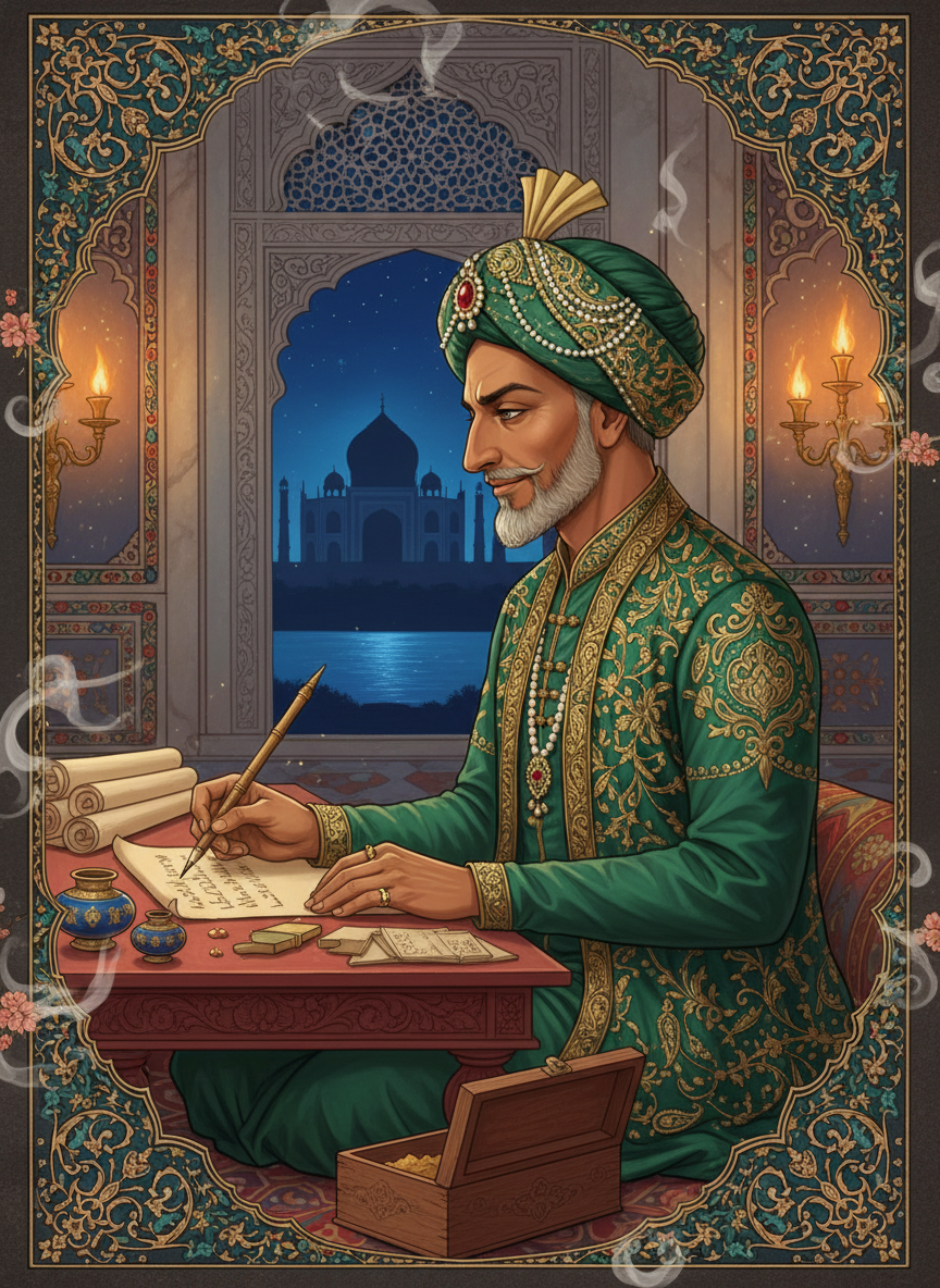 مرزا احتشام بیگ (ماہرِ خطاط و راز داں) - AI Character Card