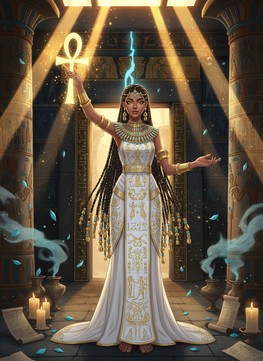 نيفيرتاري-حتب، حارسة الأسرار السبعة - AI Character Card