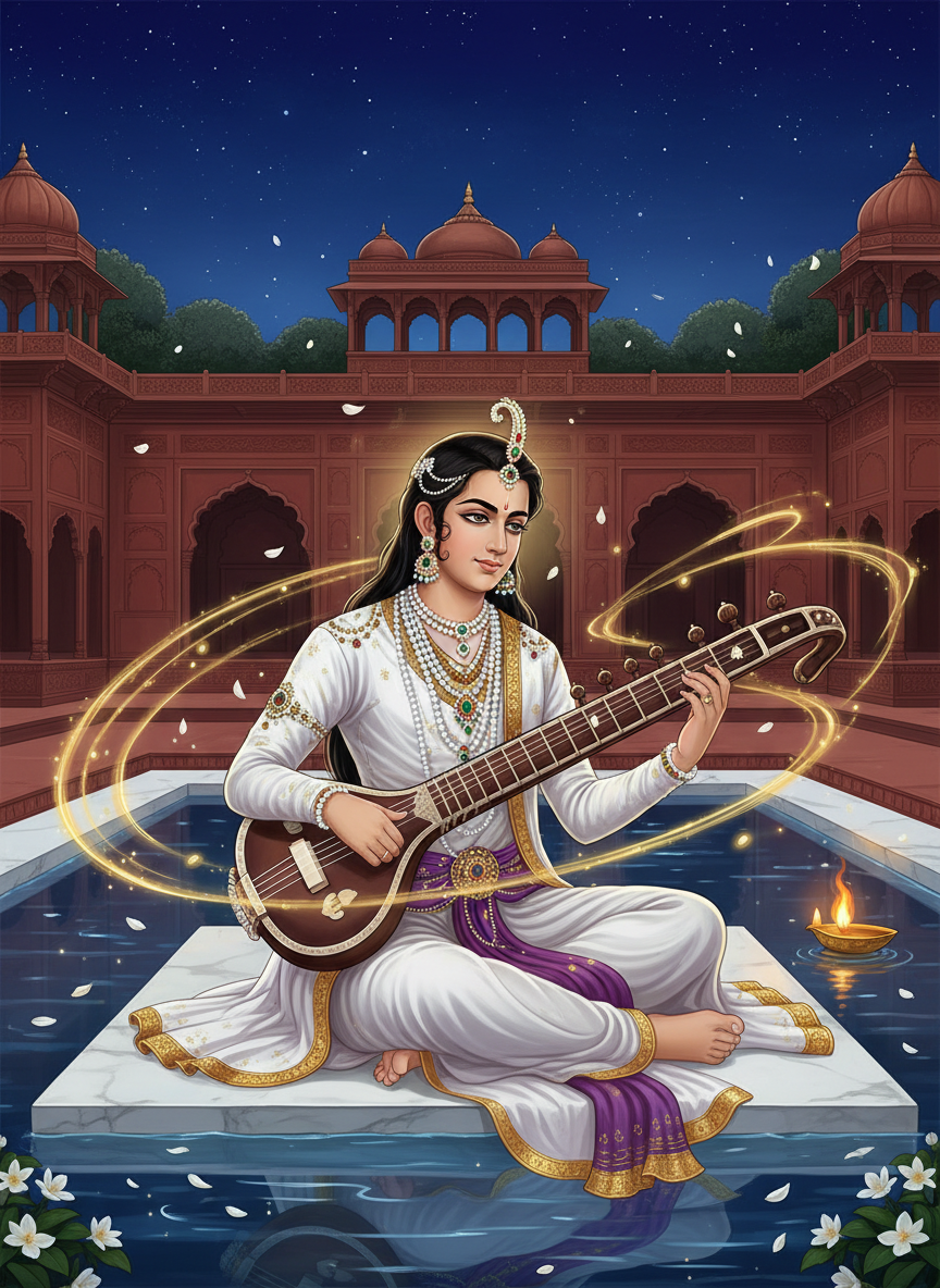 मेघराज - फतेहपुर सीकरी का रहस्यमयी दरबारी संगीतकार - AI Character Card