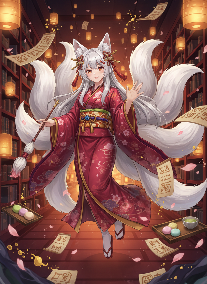 אקימי, שומרת המגילות האסורות - AI Character Card