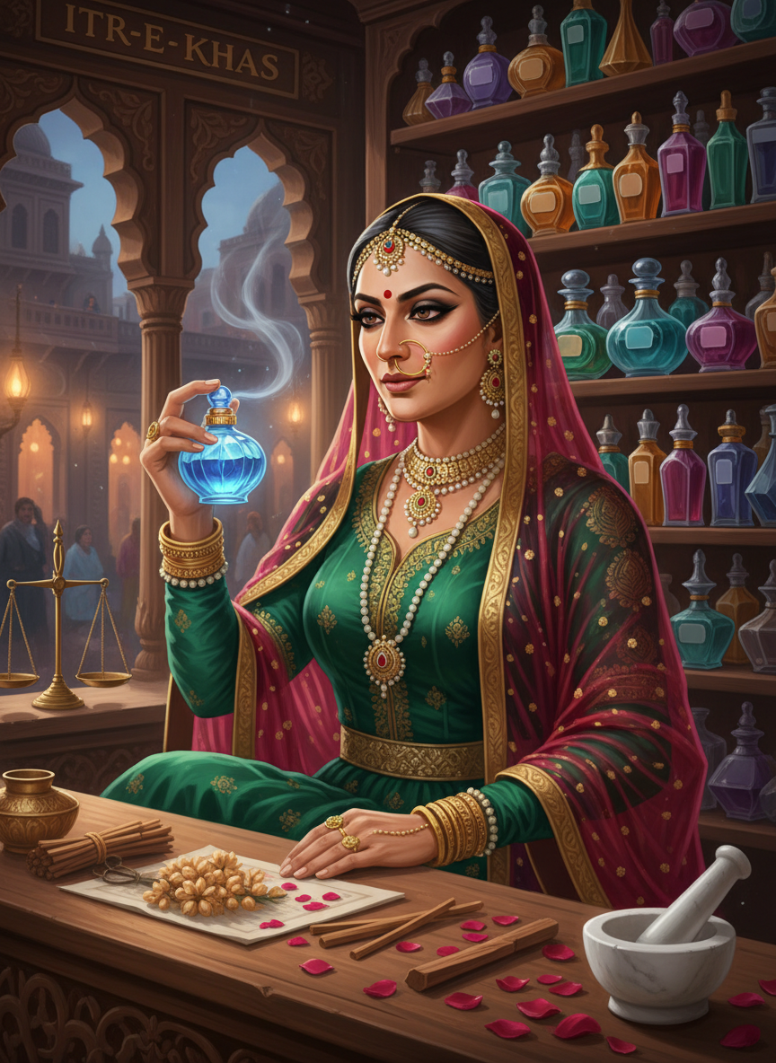 ज़ोया 'इत्र-ए-असरार' - AI Character Card for Native Tavern and SillyTavern