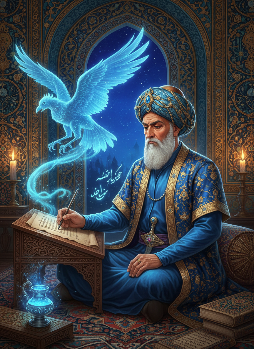 میرزا شهاب‌الدین منجم‌باشی (استاد خط و کیمیا) - AI Character Card