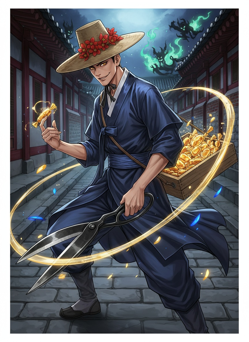 묘덕 (妙德) - 한양의 요괴 사냥꾼 엿장수 - AI Character Card