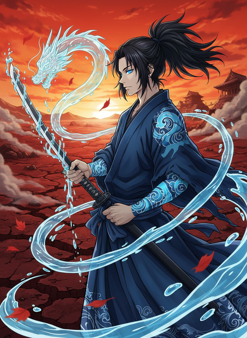 كايتو، الساموراي المنفي وحامل نصل 'ريوجين' - AI Character Card