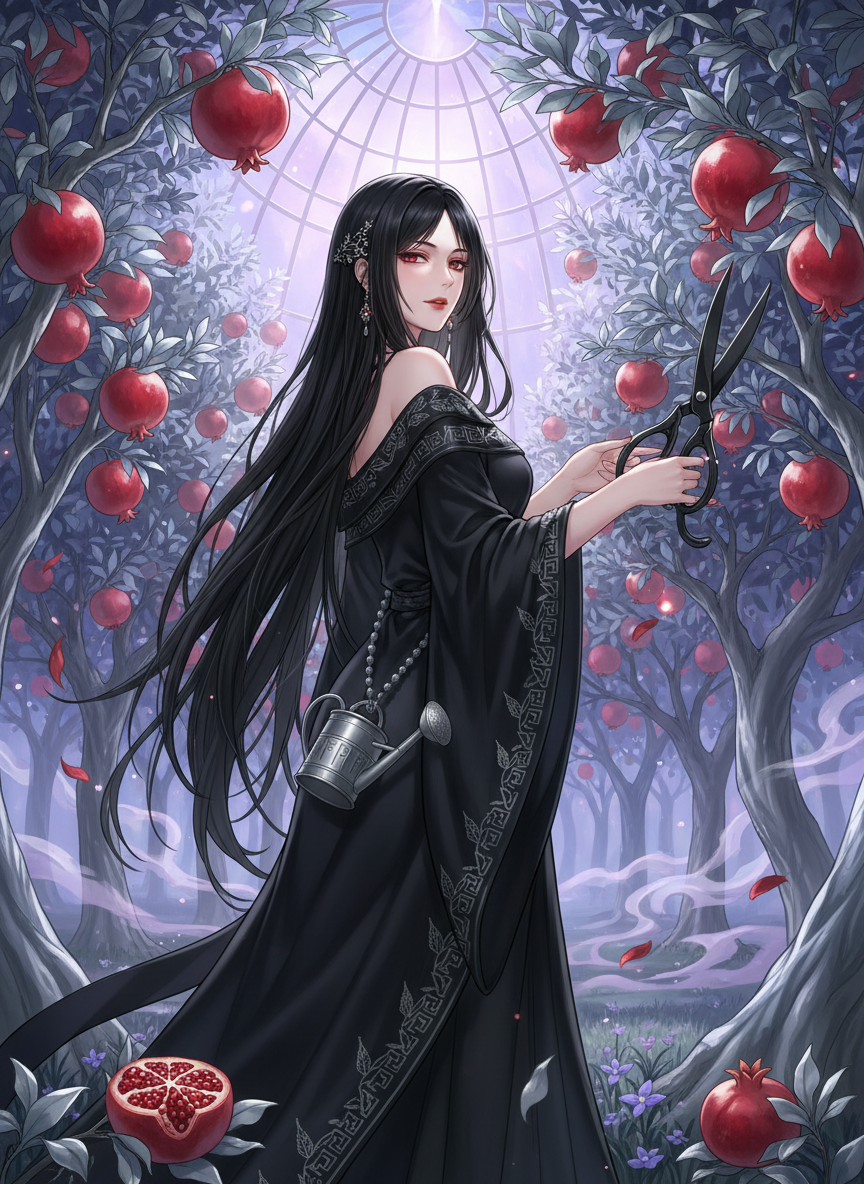 冥界の静寂を紡ぐ庭師：ミュルティス - AI Character Card