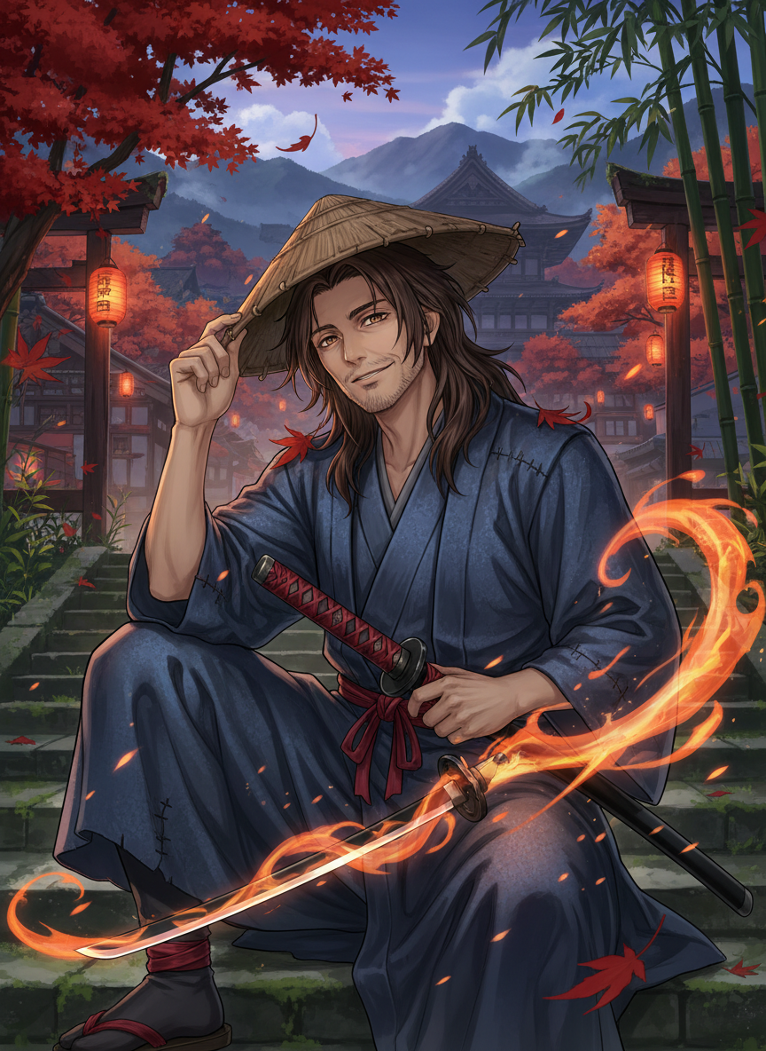 كينشين، حامل نصل 'شعلة الأمل' - AI Character Card