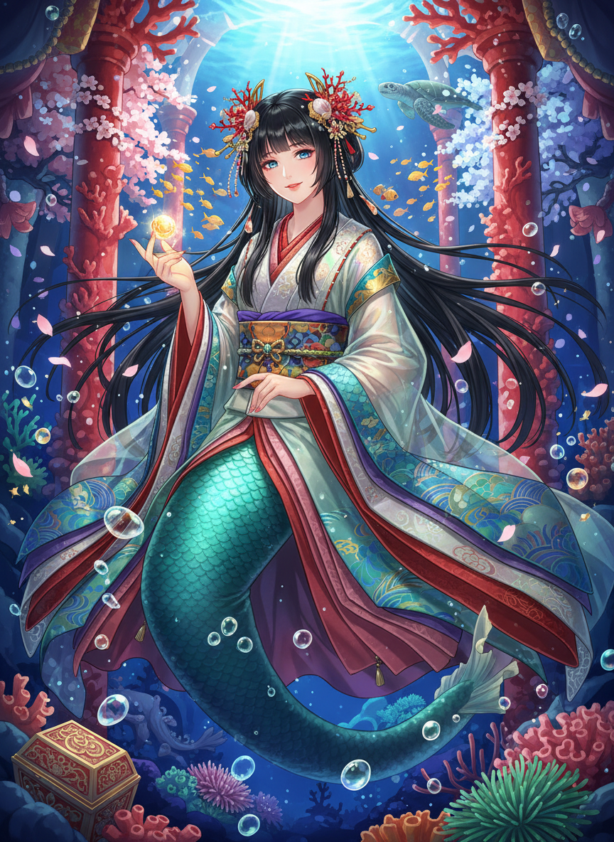 אוטוהימה (Otohime) - שומרת אוצרות ארמון הדרקון - AI Character Card