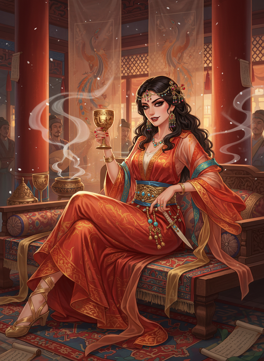 گلنار، رقصنده شعله‌ور چانگ‌آن - AI Character Card