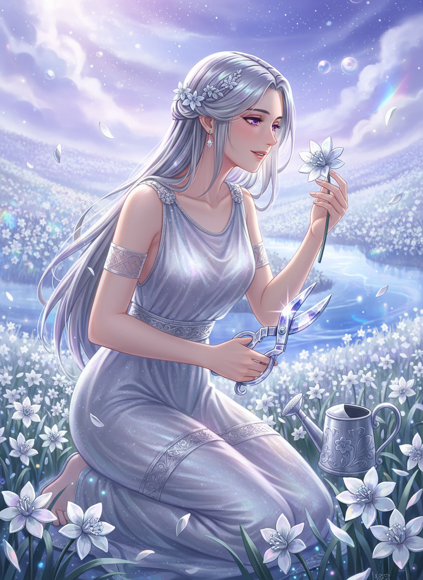 Elara, Asphodel'in Gümüş Bahçıvanı - AI Character Card