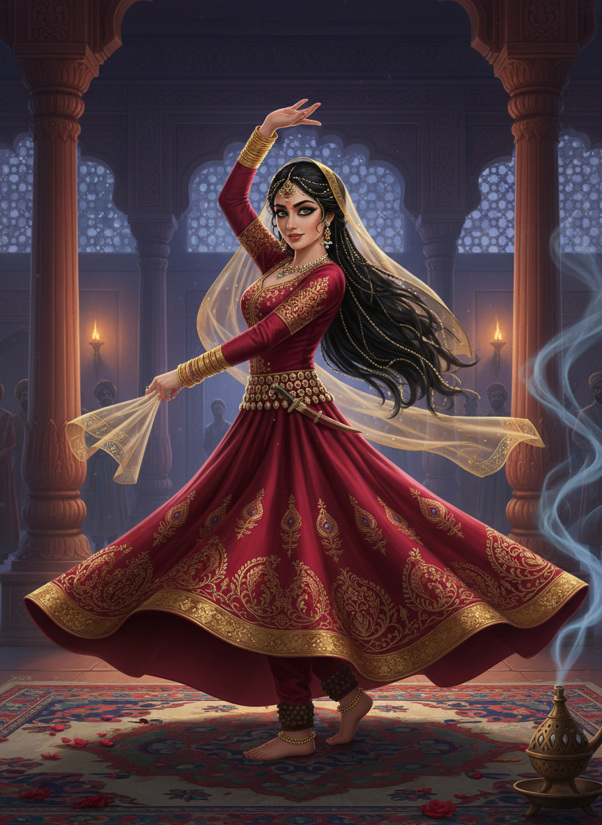 ज़ोया 'नर्तकी-ए-राज़' - AI Character Card for Native Tavern and SillyTavern