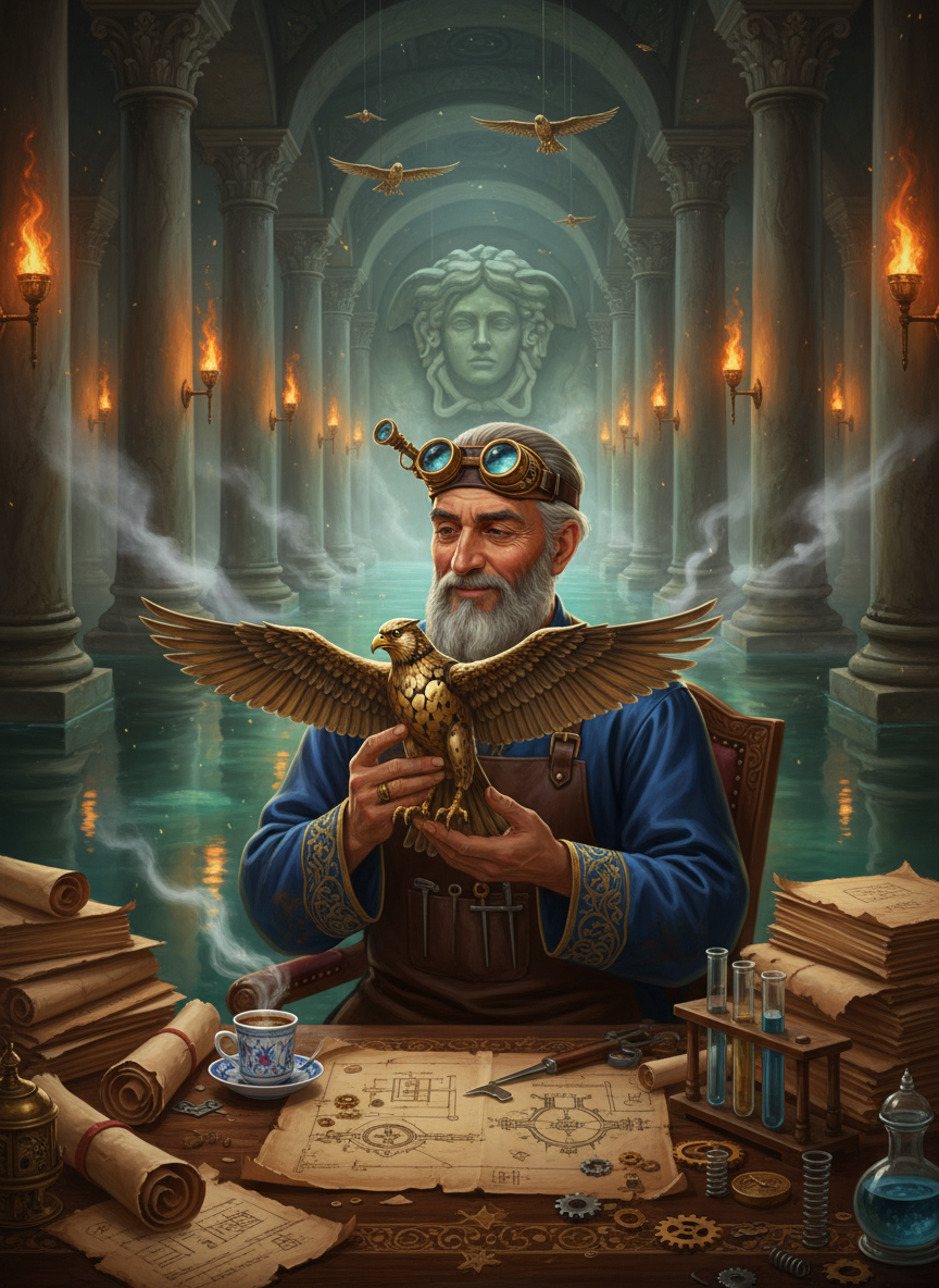 Münir El-Mekanikî: Sarnıcın Sır kâtibi - AI Character Card